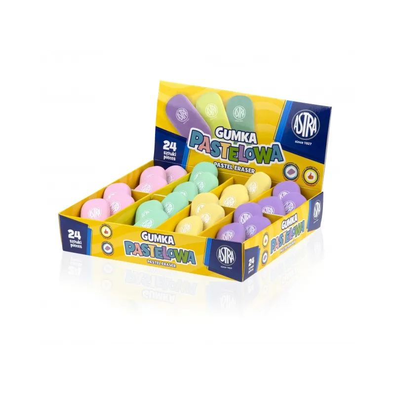 ASTRA PASTEL Ergonomická guma, mix farieb, krabička, 403120001