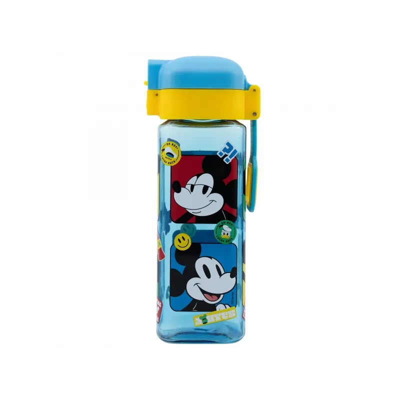 Hranatá plastová fľaša MICKEY MOUSE Lock, 550ml, 74302