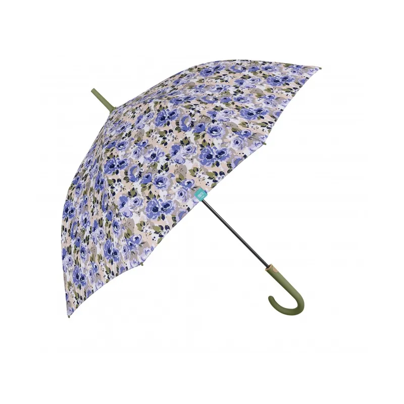 PERLETTI Time, Dámsky palicový dáždnik Peonie / fialový, 26303