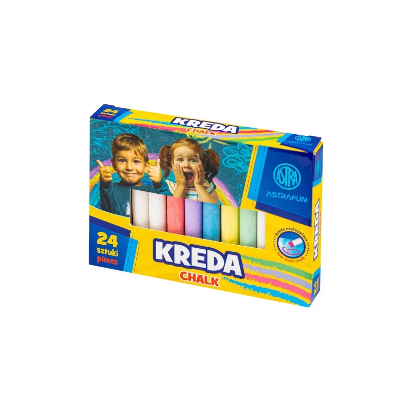 ASTRAFun, Tabuľová / chodníková krieda, 24ks, mix farieb, 330022001