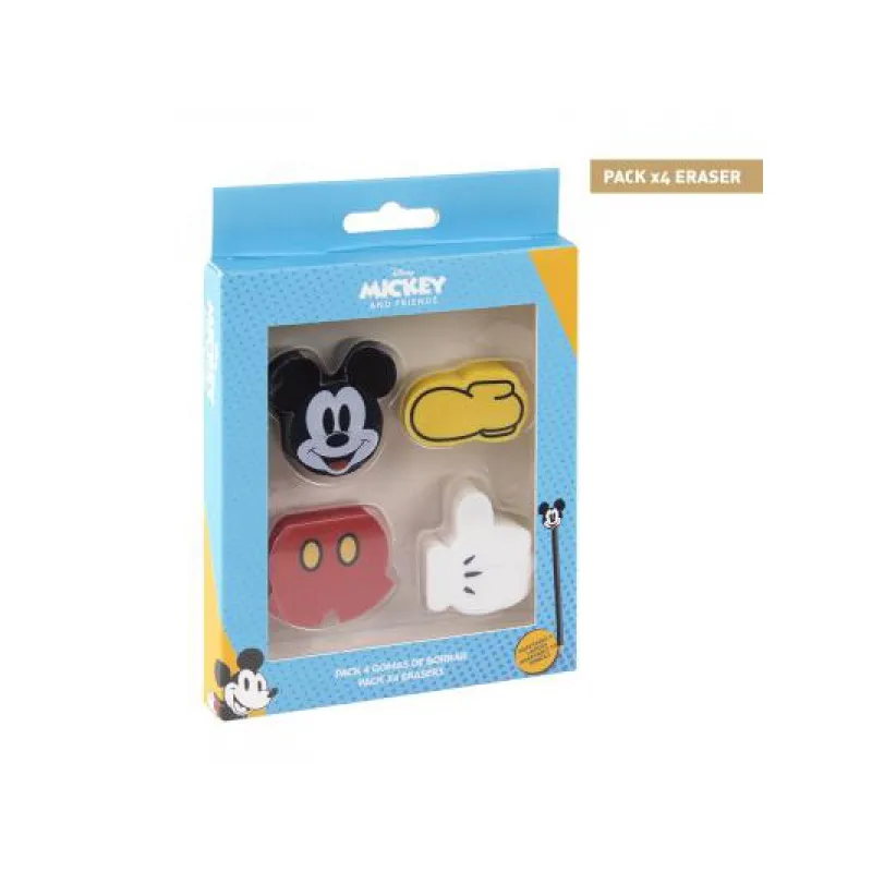 Guma na ceruzku 4ks MICKEY MOUSE, 2100003574