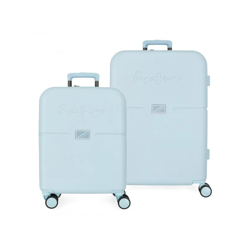 Sada luxusných ABS cestovných kufrov 70cm/55cm PEPE JEANS ACCENT Azul, 7699534