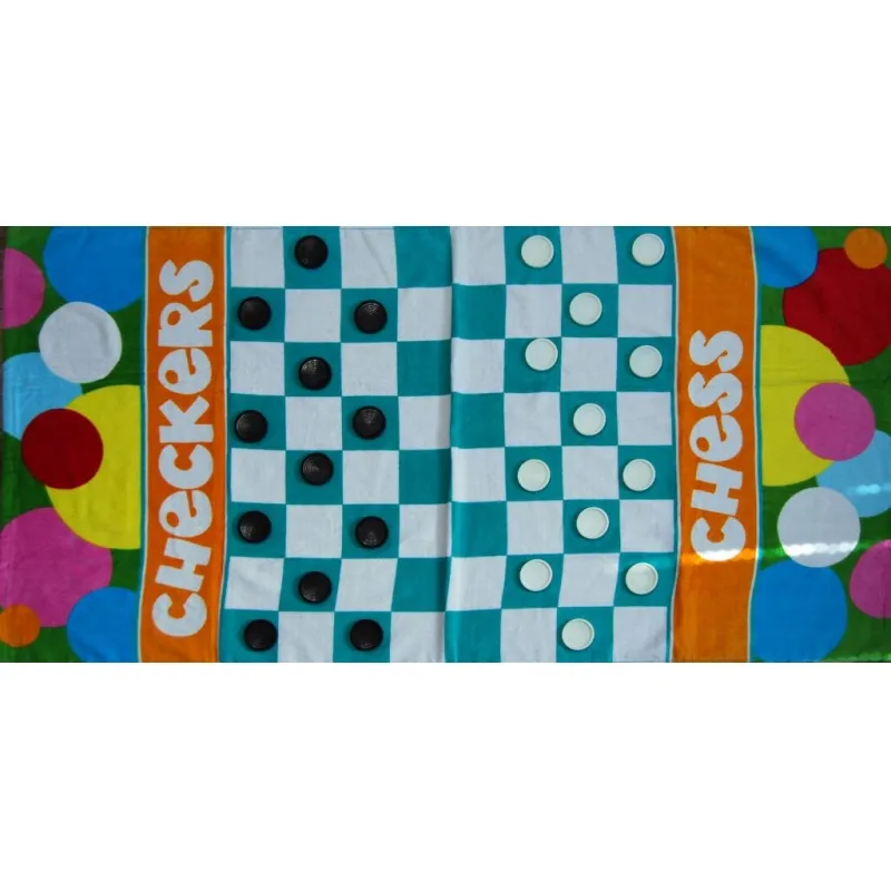 CARBOTEX Dětská plážová osuška s figurkami 70/140cm ŠACHY CARBOTEX Dětská plážová osuška s figurkami 70/140cm ŠACHY