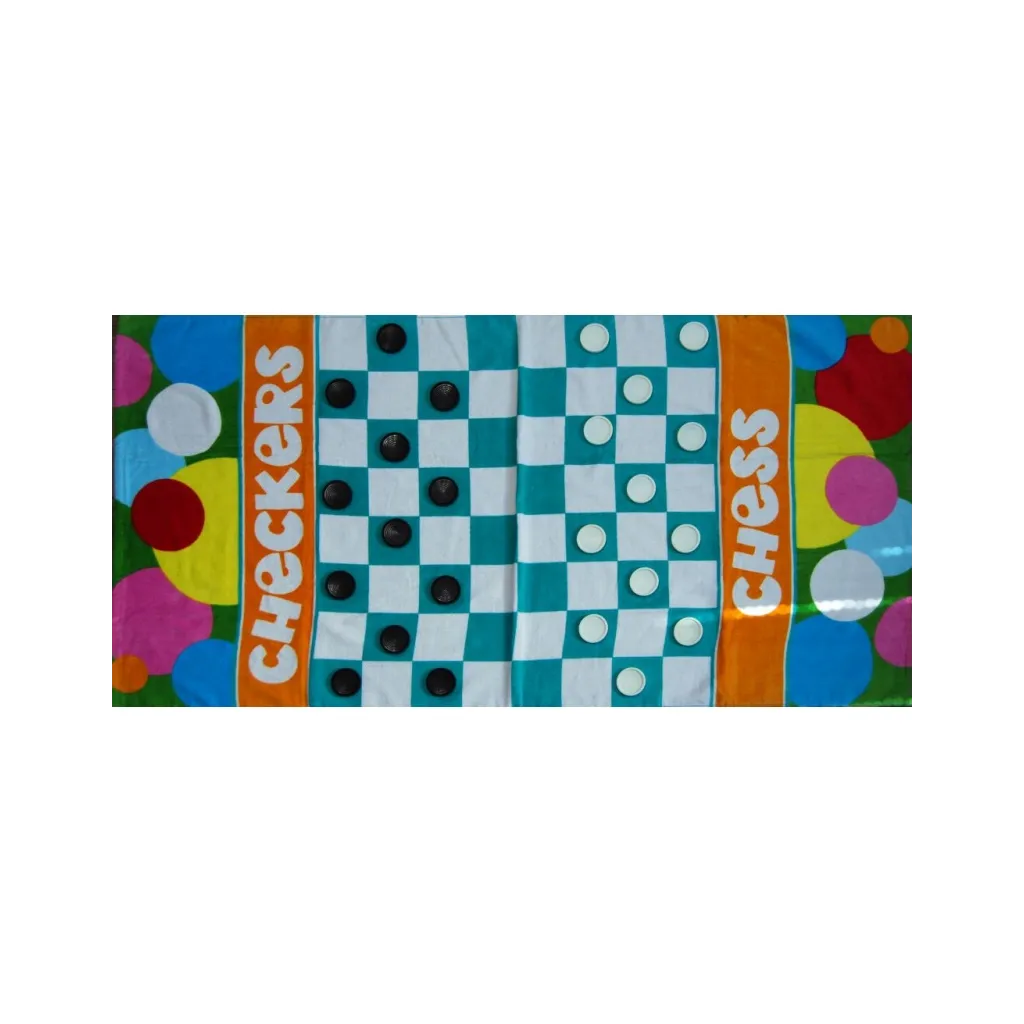 CARBOTEX Dětská plážová osuška s figurkami 70/140cm ŠACHY