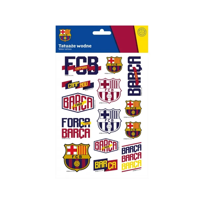 Tetovačky FC BARCELONA, 14ks, FC-203, 708018004 Tetovačky FC BARCELONA, 14ks, FC-203, 708018004