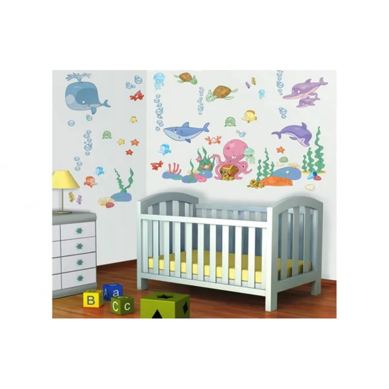WALLTASTIC Veľké samolepky na stenu BABY PODMORSKÝ SVET 93ks WALLTASTIC Veľké samolepky na stenu BABY PODMORSKÝ SVET 93ks