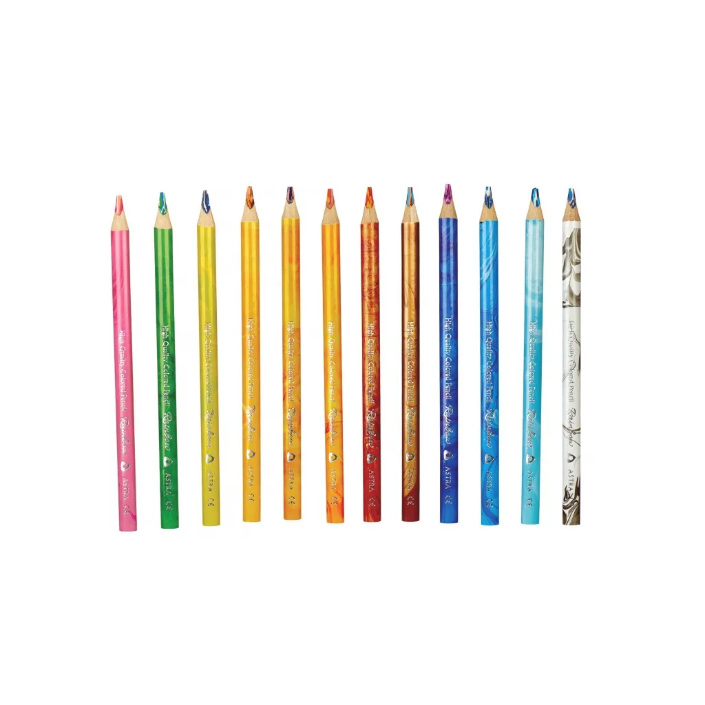 ASTRA Duhové barvičky JUMBO 12ks + struhadlo, 312118002