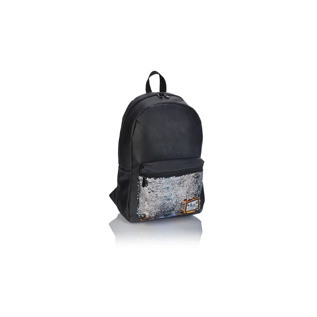 Štýlový koženkový batoh HASH, Gold Sequins, HS-138, 502019091