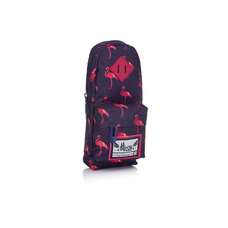 Jednokomorový penál / pouzdro HASH Dark Flamingo, HS-88, 505019057 Jednokomorový penál / pouzdro HASH Dark Flamingo, HS-88, 505019057