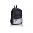 Stylový koženkový batoh HEAD Black Silver, HD-353, 502019086