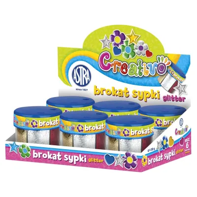 CREATIVO Sypké trblietky 6 farieb BASIC 50g, 335114001 CREATIVO Sypké trblietky 6 farieb BASIC 50g, 335114001