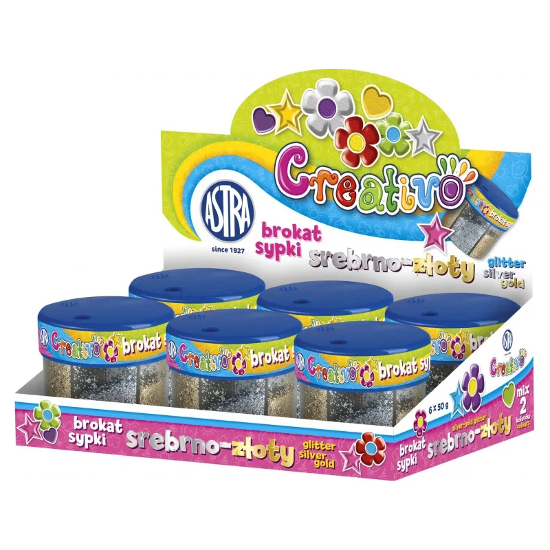 CREATIVO Sypké trblietky 2 farby METALIC 50g, 335116001 CREATIVO Sypké trblietky 2 farby METALIC 50g, 335116001