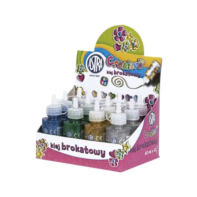 CREATIVO Glitrové lepidlo se třpytkami 60ml, mix barev, 332114004 CREATIVO Glitrové lepidlo se třpytkami 60ml, mix barev, 332114004