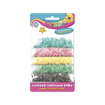 CREATIVO Dekoračné flitre KRÚŽKY Pastel 1000ks, 335116005 CREATIVO Dekoračné flitre KRÚŽKY Pastel 1000ks, 335116005
