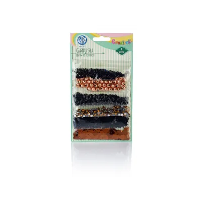 CREATIVO Dekorační sada (konfety, flitry, korálky, krystalky) ČERNÁ PERLA, 335118001