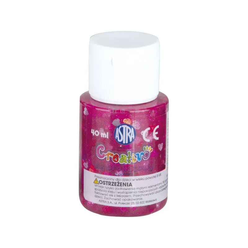 CREATIVO Glitrové lepidlo s konfetami 40ml, mix barev, 332114002 CREATIVO Glitrové lepidlo s konfetami 40ml, mix barev, 332114002