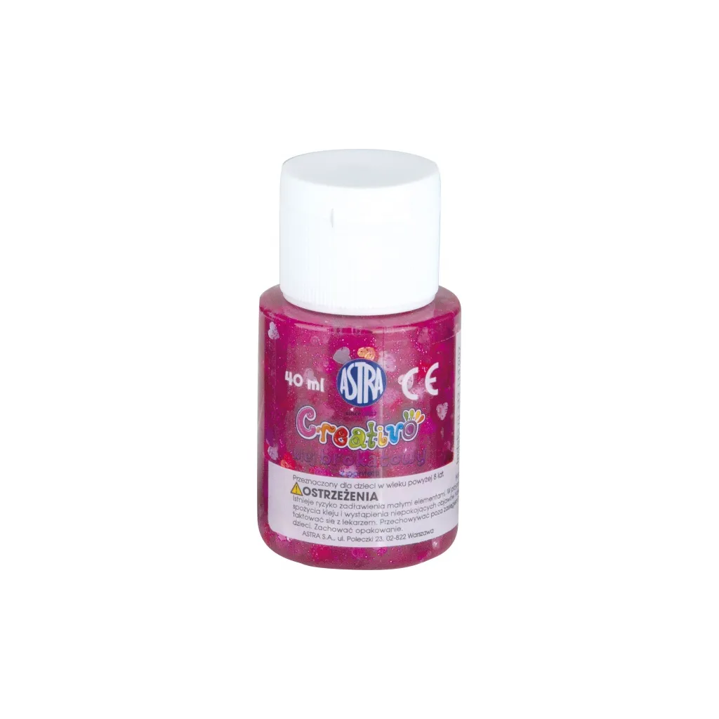 CREATIVO Glitrové lepidlo s konfetami 40ml, mix farieb, 332114002