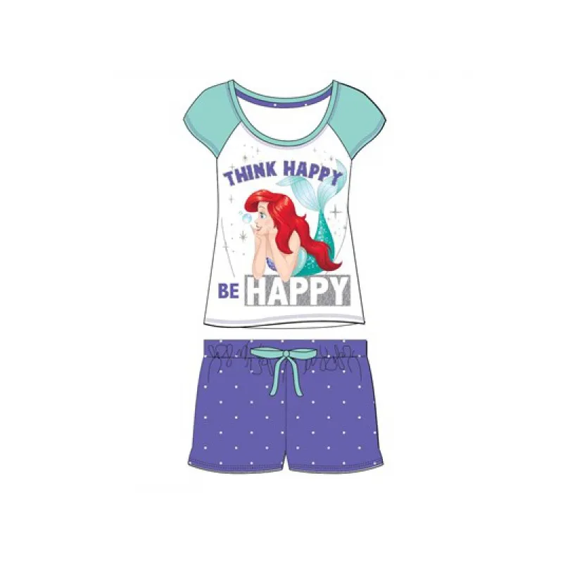 Dámske krátke bavlnené pyžamo LITTLE MERMAID Happy Dámske krátke bavlnené pyžamo LITTLE MERMAID Happy
