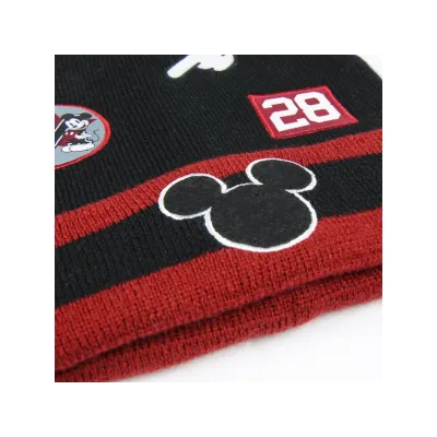 Chlapčenská zimná čiapka s aplikáciami MICKEY MOUSE, 2200004291 Chlapčenská zimná čiapka s aplikáciami MICKEY MOUSE, 2200004291