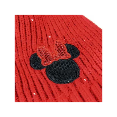Detská zimná čiapka s aplikáciami MINNIE MOUSE Red Premium ,2200004283 Detská zimná čiapka s aplikáciami MINNIE MOUSE Red Premium ,2200004283