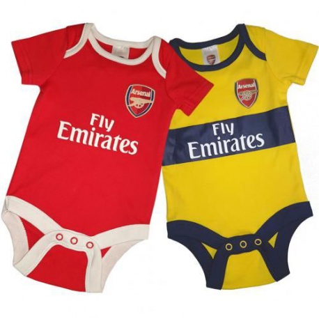 2ks Bavlnené body s krátkym rukávom ARSENAL F.C. 2019/20 - 0-3 mesiace (62cm)