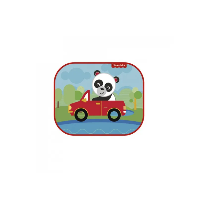 FISHER-PRICE Slnečná clona pre deti do auta + omaľovánka PANDA, FP10169