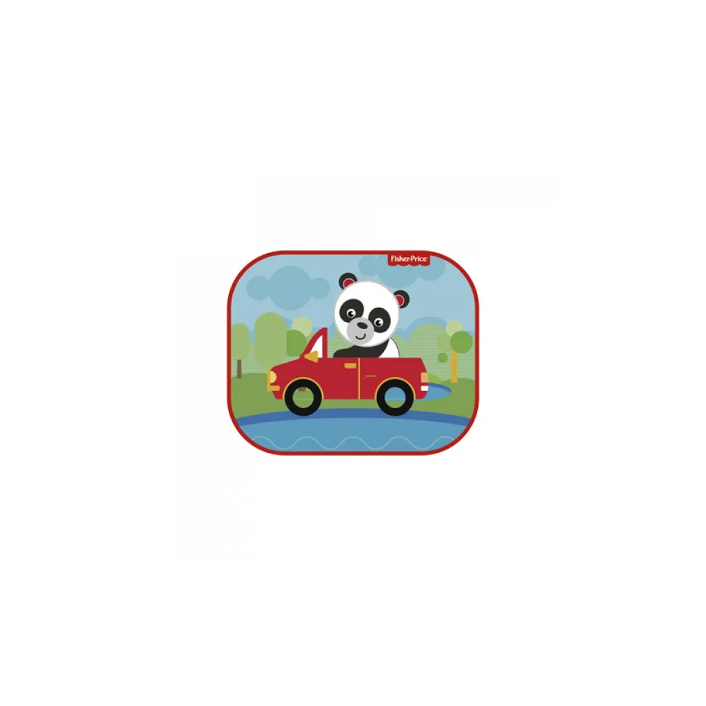 FISHER-PRICE Slnečná clona pre deti do auta + omaľovánka PANDA, FP10169