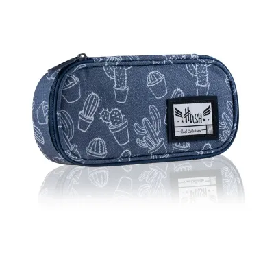 HASH Jednokomorový peračník / puzdro Jeans Cactus, HS-234, 505020047 HASH Jednokomorový peračník / puzdro Jeans Cactus, HS-234, 505020047