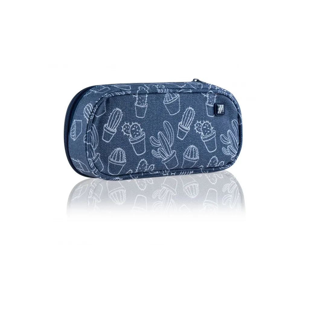 HASH Jednokomorový penál / pouzdro Jeans Cactus, HS-234, 505020047