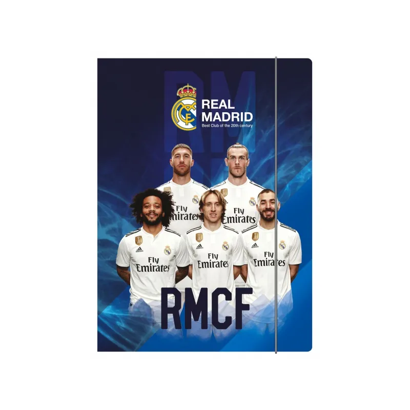 Odkládací mapa se 3 klopami a gumičkou, A4, REAL MADRID CF, mix motivů, 108019005 Odkládací mapa se 3 klopami a gumičkou, A4, REAL MADRID CF, mix motivů, 108019005