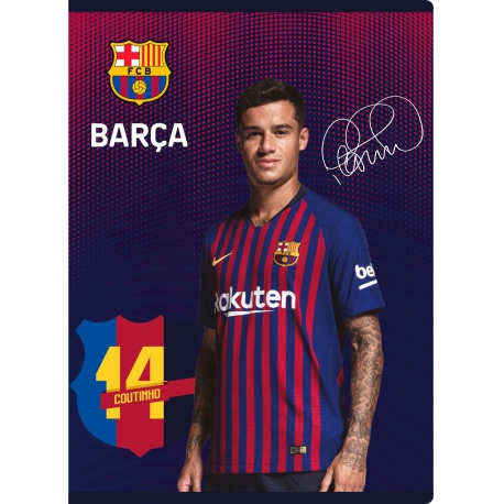 FC BARCELONA, Zošit A5 štvorčekový (5x5mm), 16 listov, mix vzorov, 102019001