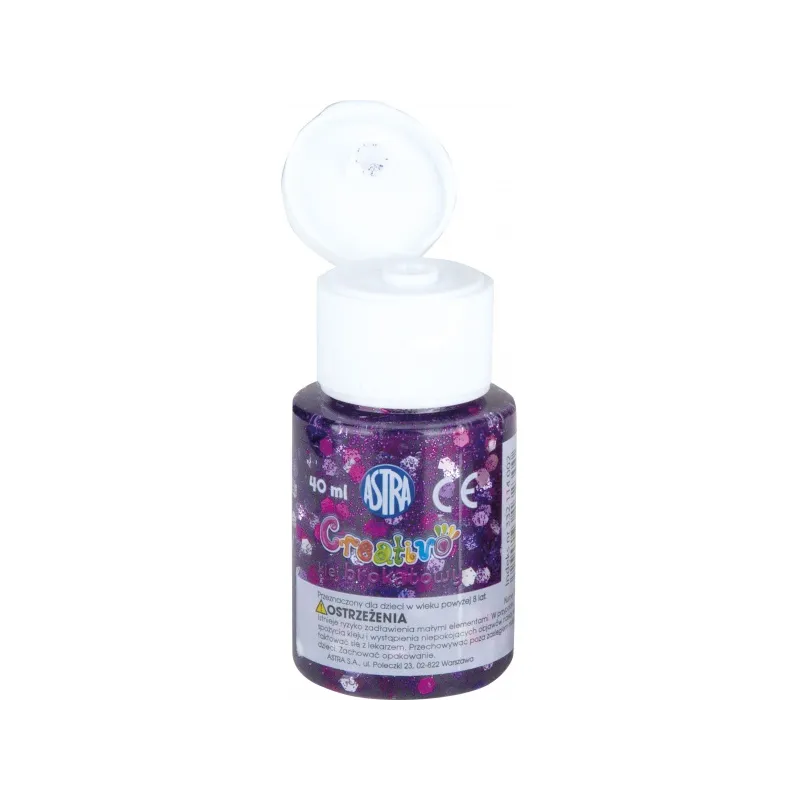 CREATIVO Glitrové lepidlo s konfetami 40ml, mix barev, 332114002 CREATIVO Glitrové lepidlo s konfetami 40ml, mix barev, 332114002