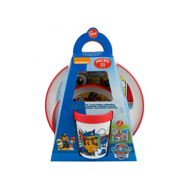 Dětské plastové nádobí PAW PATROL PREMIUM - talíř, miska, sklenice, MICRO, 18981 Dětské plastové nádobí PAW PATROL PREMIUM - talíř, miska, sklenice, MICRO, 18981