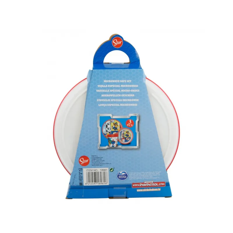 Dětské plastové nádobí PAW PATROL PREMIUM - talíř, miska, sklenice, MICRO, 18981 Dětské plastové nádobí PAW PATROL PREMIUM - talíř, miska, sklenice, MICRO, 18981