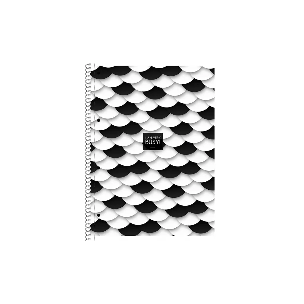 SHKOLYARYK Dizajnový blok so špirálou A4+, 80 listov, linajkový, mix motívov, 104020012