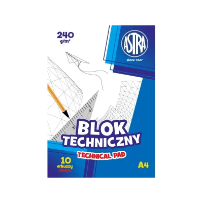 ASTRA Náčrtník / skicář A4, 10 listů 240g/m2, 106119006