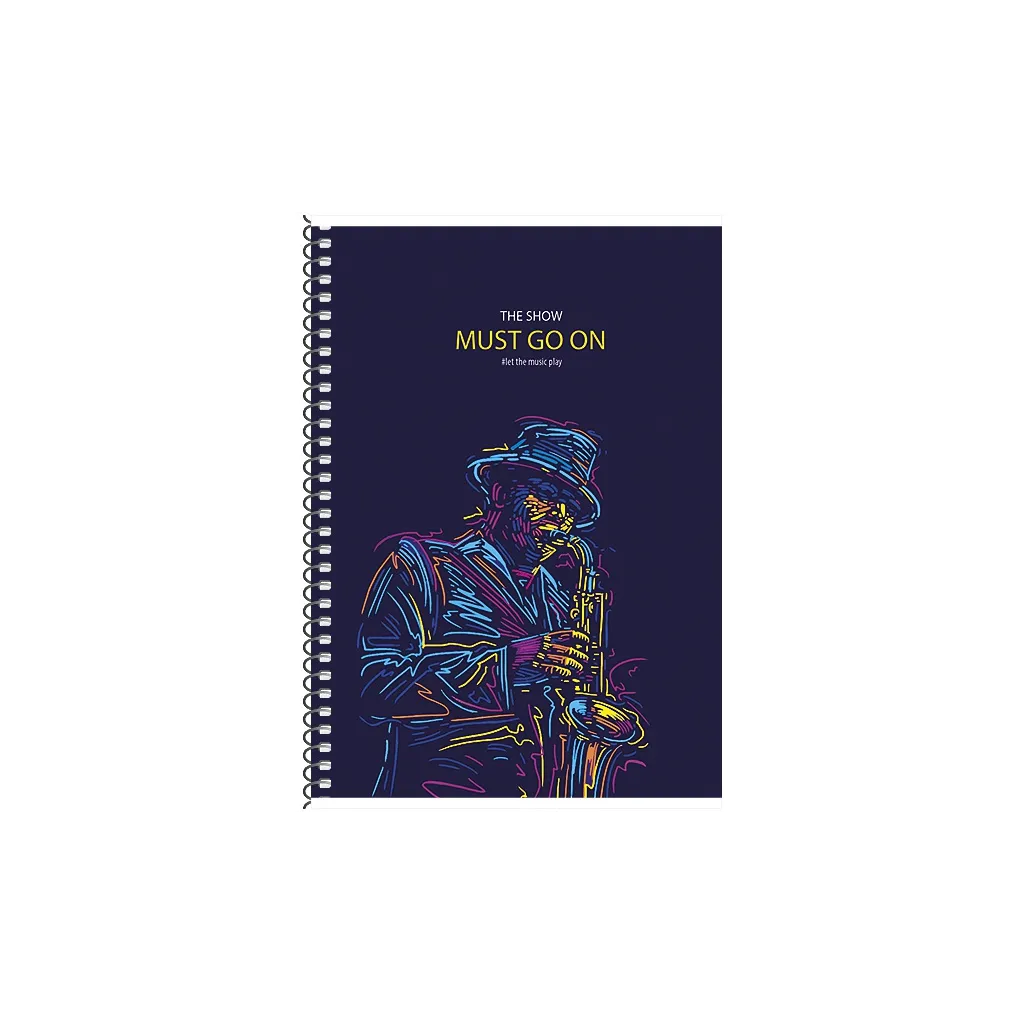 SHKOLYARYK Dizajnový blok so špirálou A5, 80 listov, štvorčekový, mix motívov, 104020024