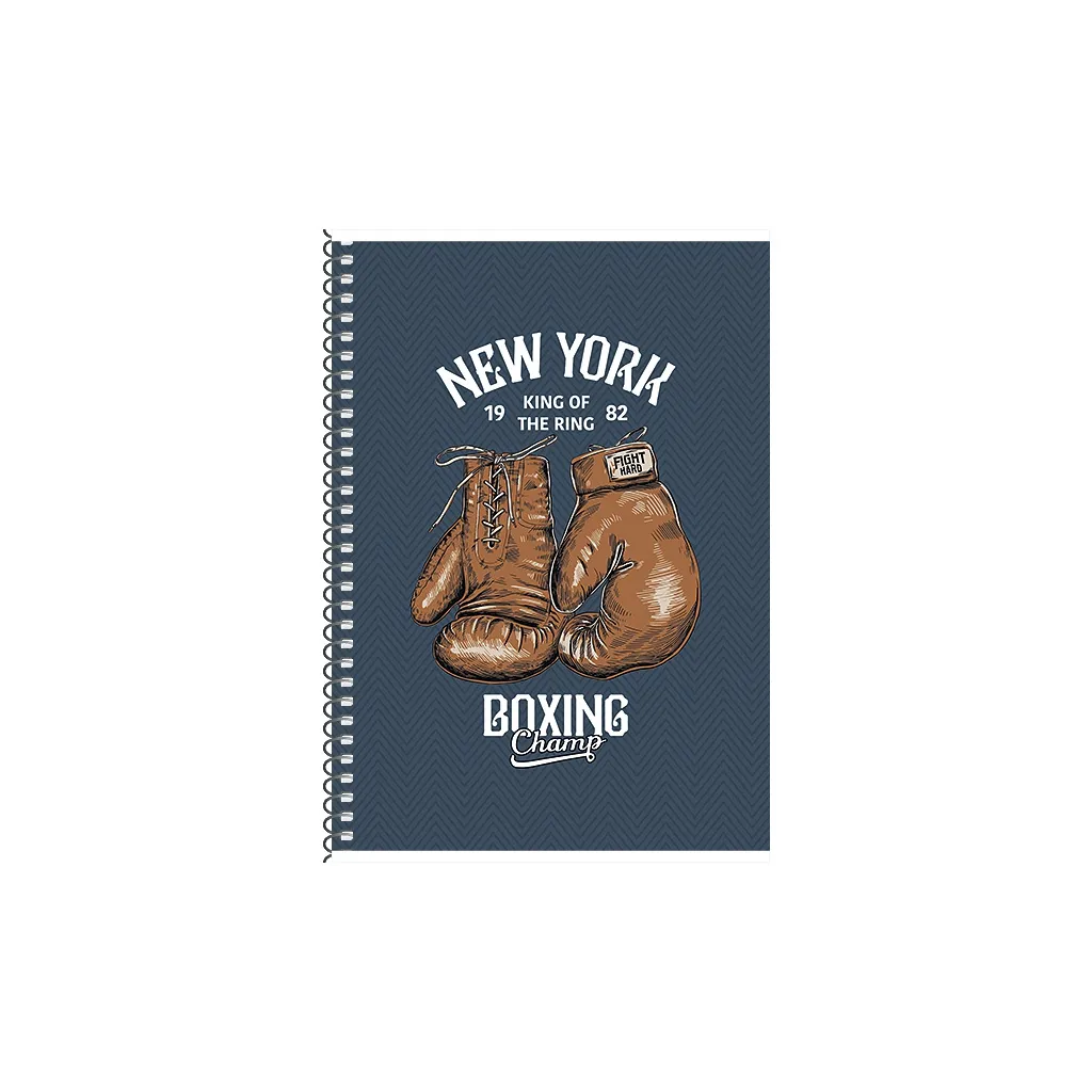 SHKOLYARYK Dizajnový blok so špirálou A5, 80 listov, štvorčekový, mix motívov, 104020024