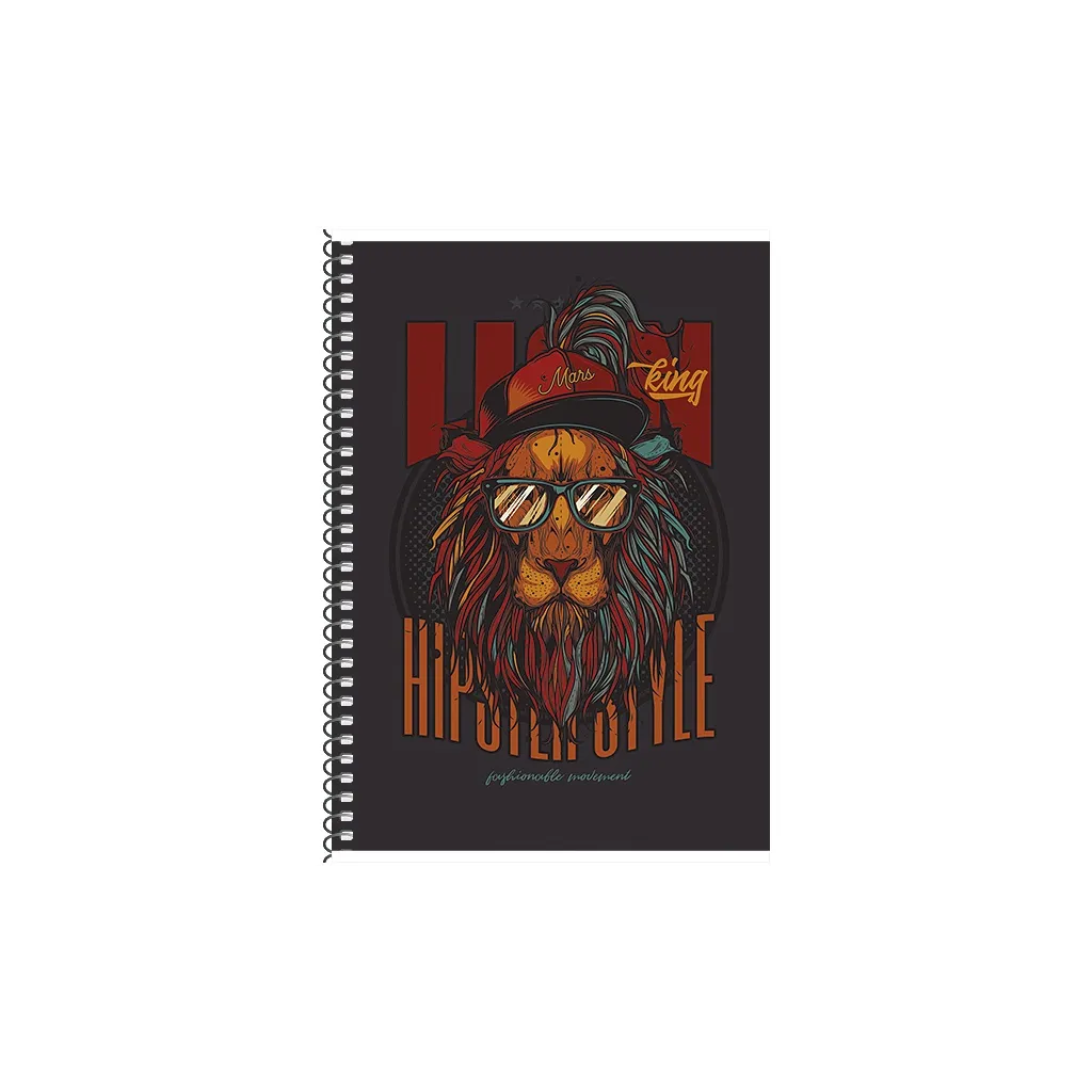 SHKOLYARYK Designový blok se spirálou B6, 120 listů, čtverečkovaný, mix motivů, 104020026