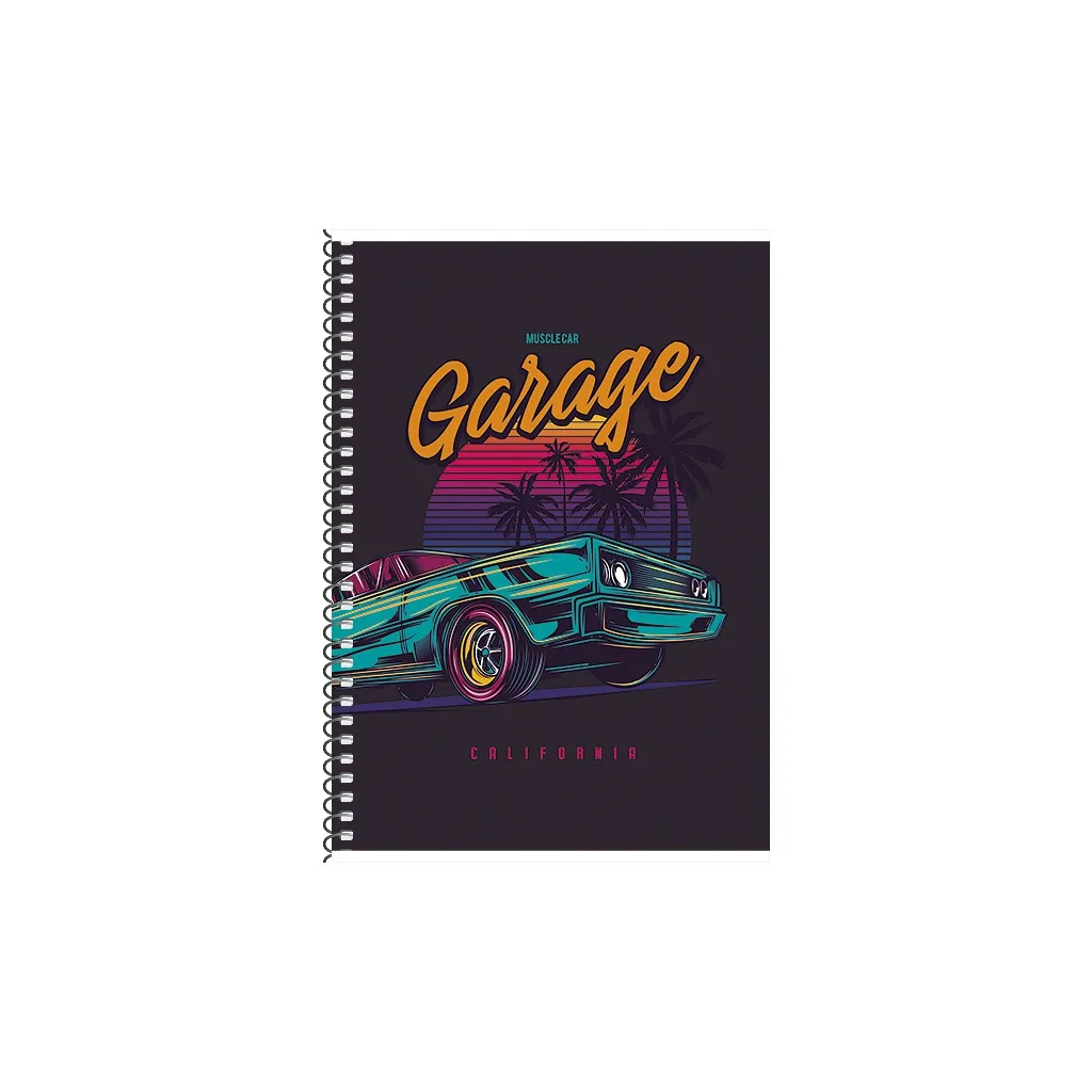 SHKOLYARYK Dizajnový blok so špirálou B6, 120 listov, štvorčekový, mix motívov, 104020026