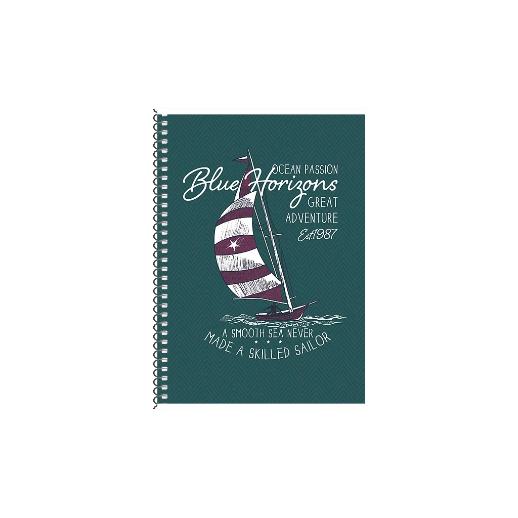 SHKOLYARYK Dizajnový blok so špirálou B6, 120 listov, štvorčekový, mix motívov, 104020026