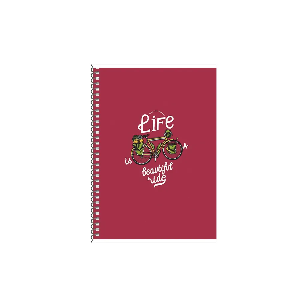 SHKOLYARYK Dizajnový blok so špirálou A5, 80 listov, štvorčekový, mix motívov, 104020025