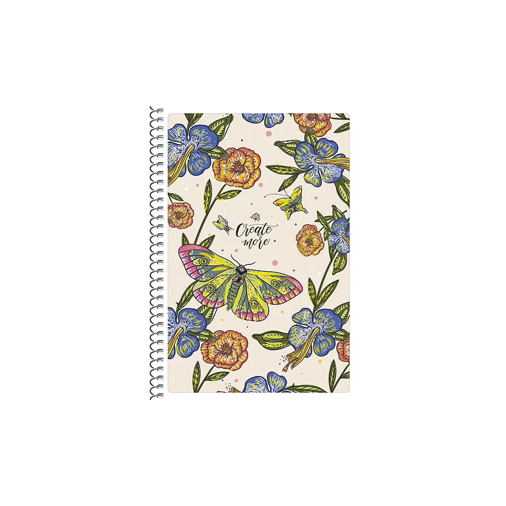 SHKOLYARYK Dizajnový blok so špirálou B6, 150 listov, štvorčekový, mix motívov, 104020018