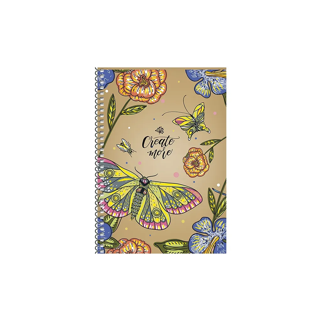 SHKOLYARYK Dizajnový blok so špirálou A5, 96 listov, štvorčekový, mix motívov, 107020007