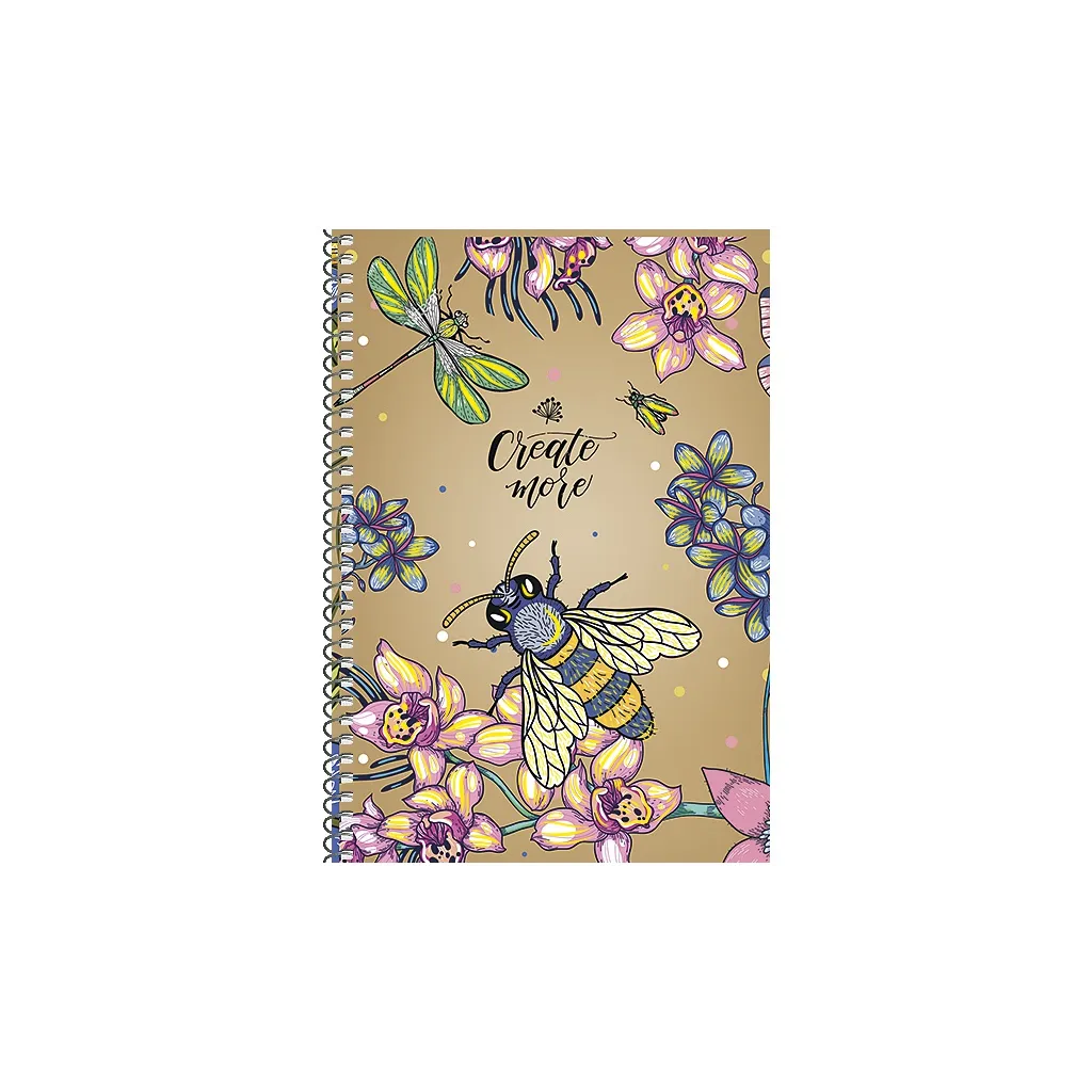 SHKOLYARYK Dizajnový blok so špirálou A5, 96 listov, štvorčekový, mix motívov, 107020007