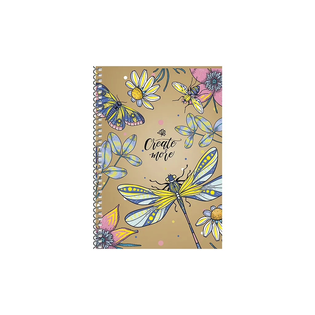 SHKOLYARYK Dizajnový blok so špirálou A5, 96 listov, štvorčekový, mix motívov, 107020007