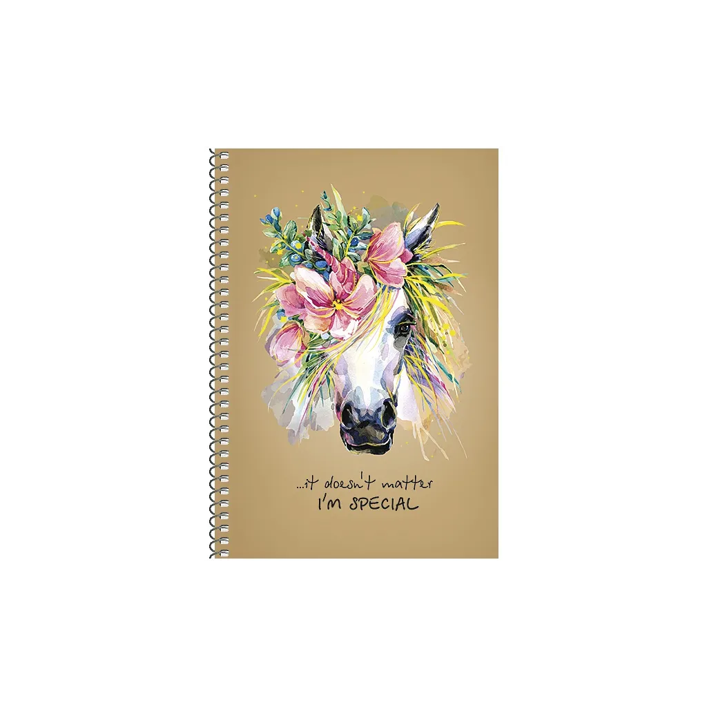 SHKOLYARYK Dizajnový blok so špirálou A5, 96 listov, štvorčekový, mix motívov, 107020007