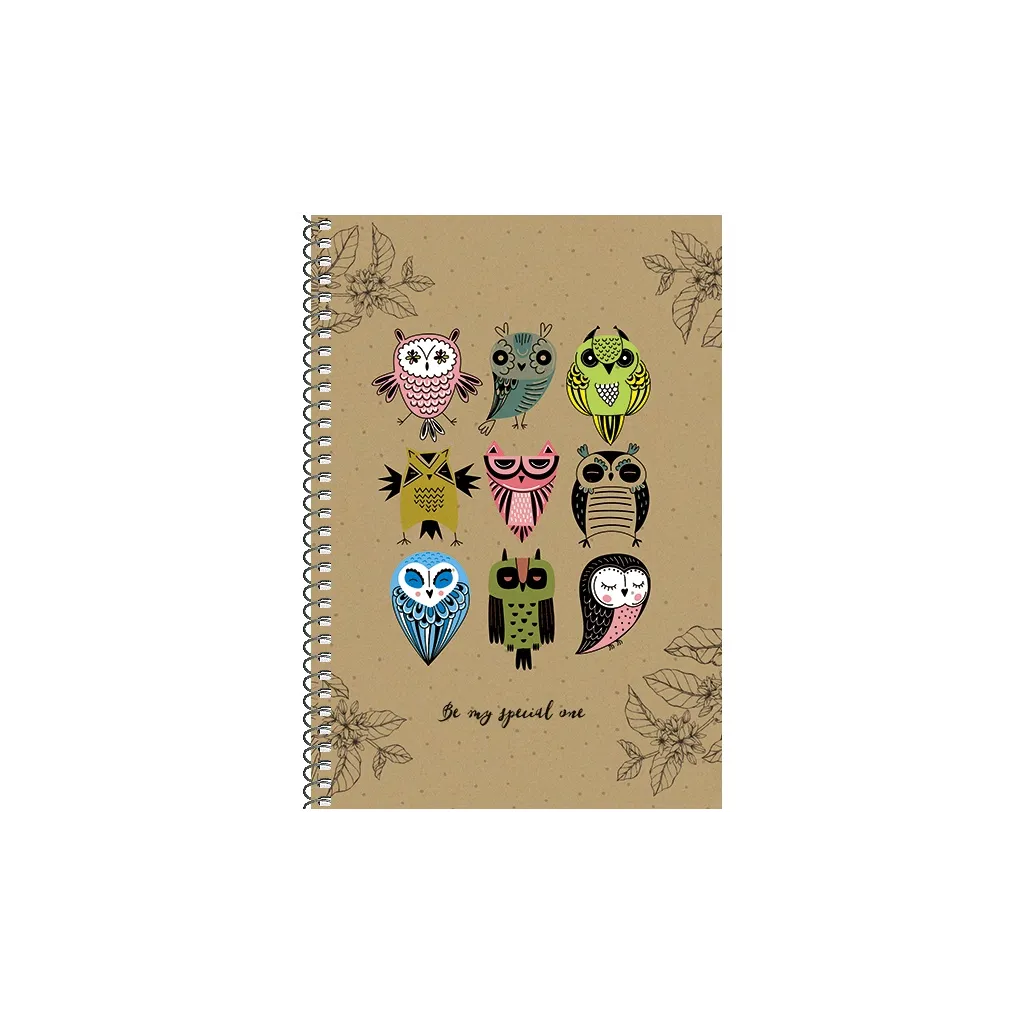 SHKOLYARYK Dizajnový blok so špirálou A5, 96 listov, štvorčekový, mix motívov, 107020009