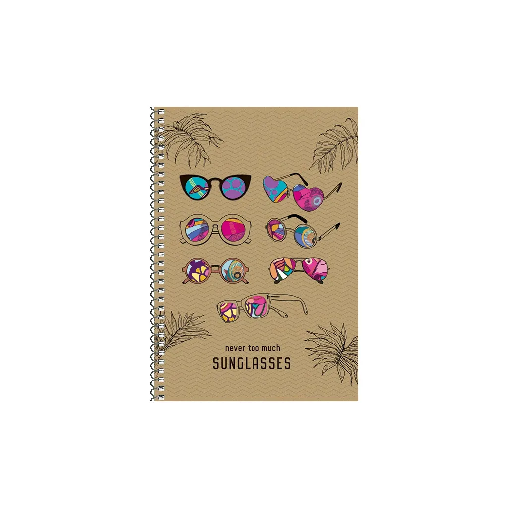 SHKOLYARYK Dizajnový blok so špirálou A5, 96 listov, štvorčekový, mix motívov, 107020009