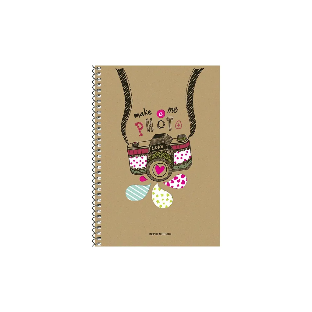 SHKOLYARYK Dizajnový blok so špirálou A5, 96 listov, štvorčekový, mix motívov, 107020009